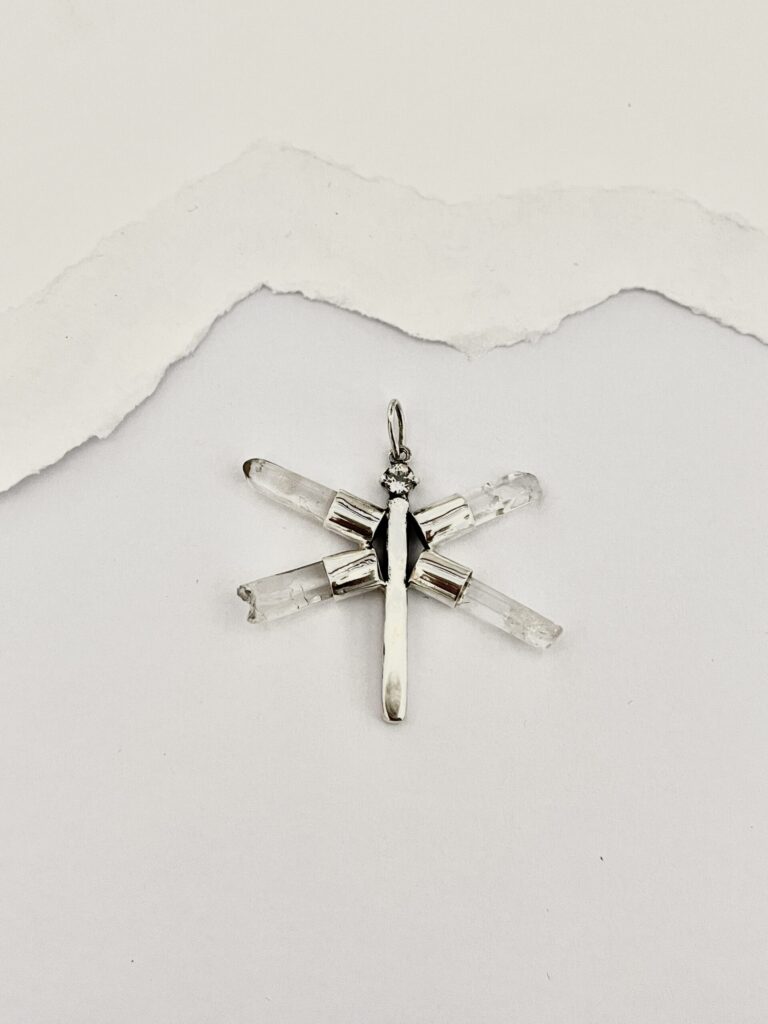 Pendente Libélula (Quartzo Cristal)